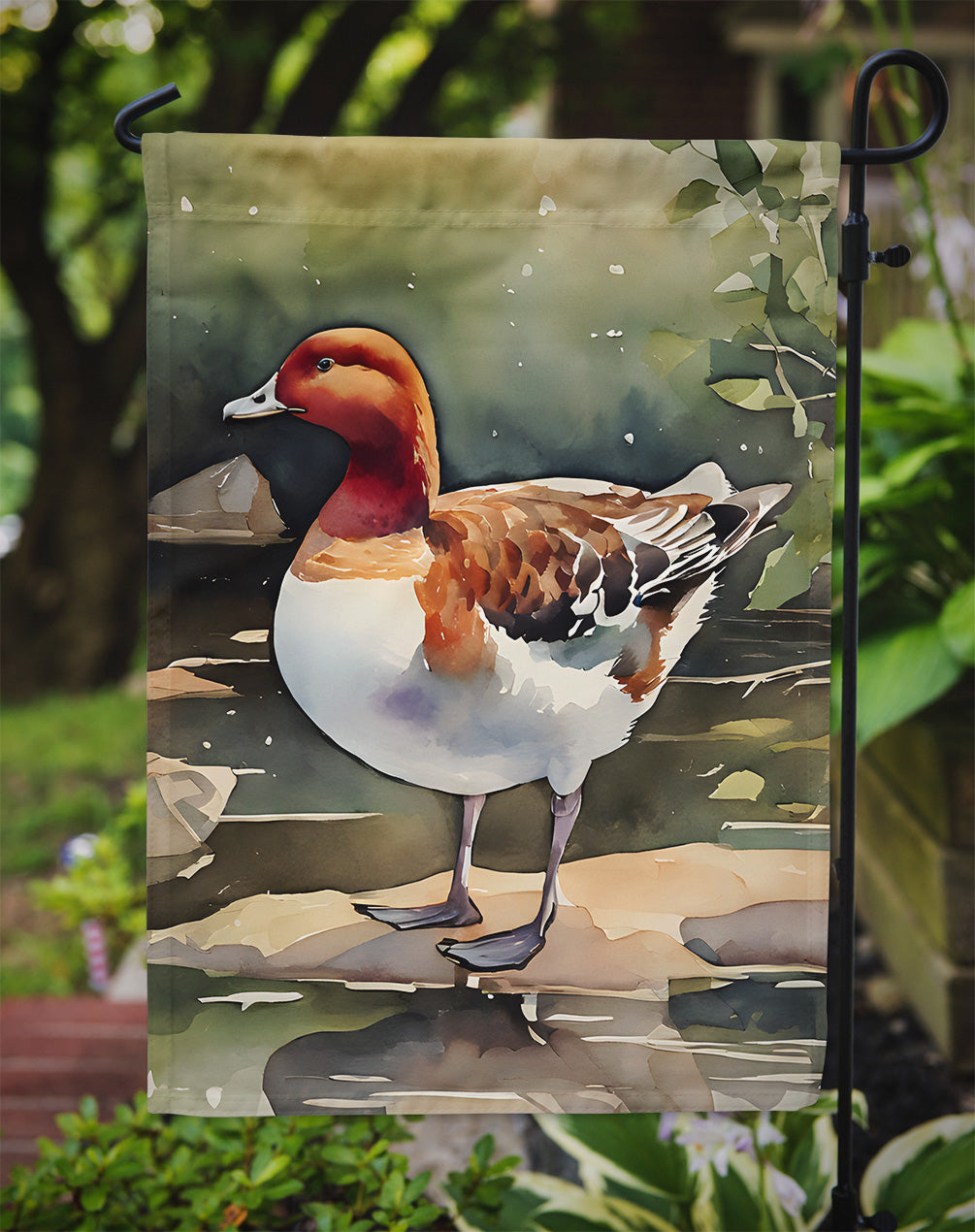 Redhead Duck Garden Flag