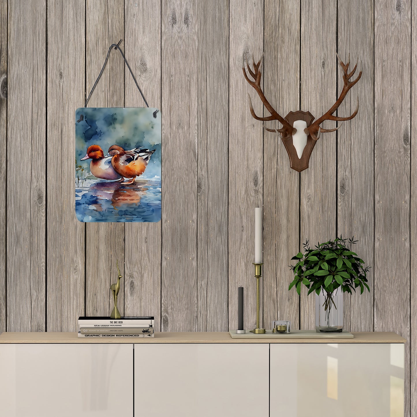 Redhead Duck Wall or Door Hanging Prints