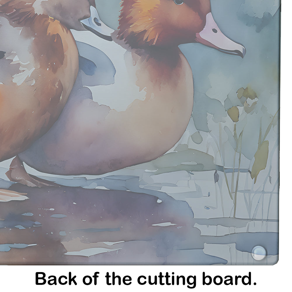 Redhead Duck Glass Cutting Board