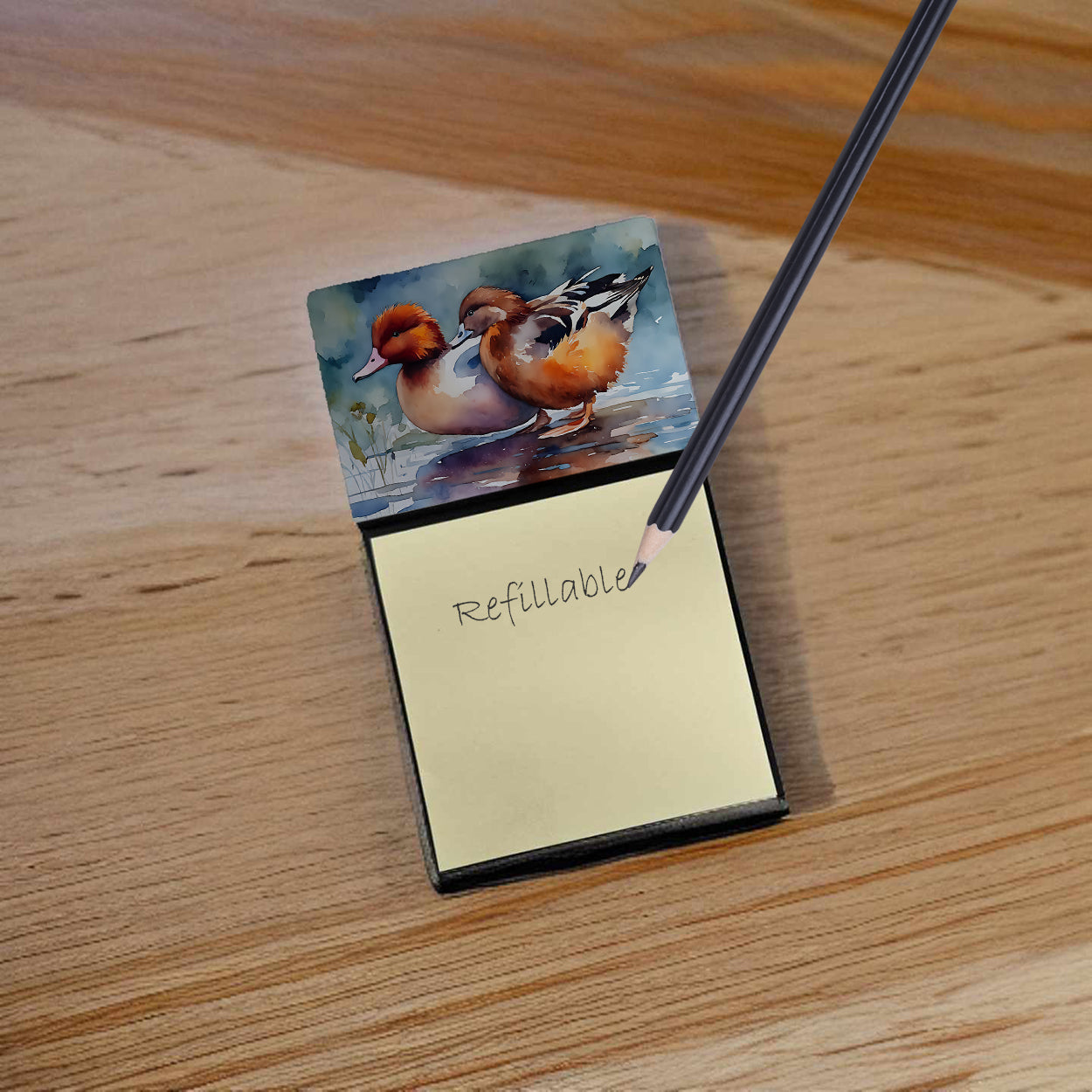 Redhead Duck Sticky Note Holder