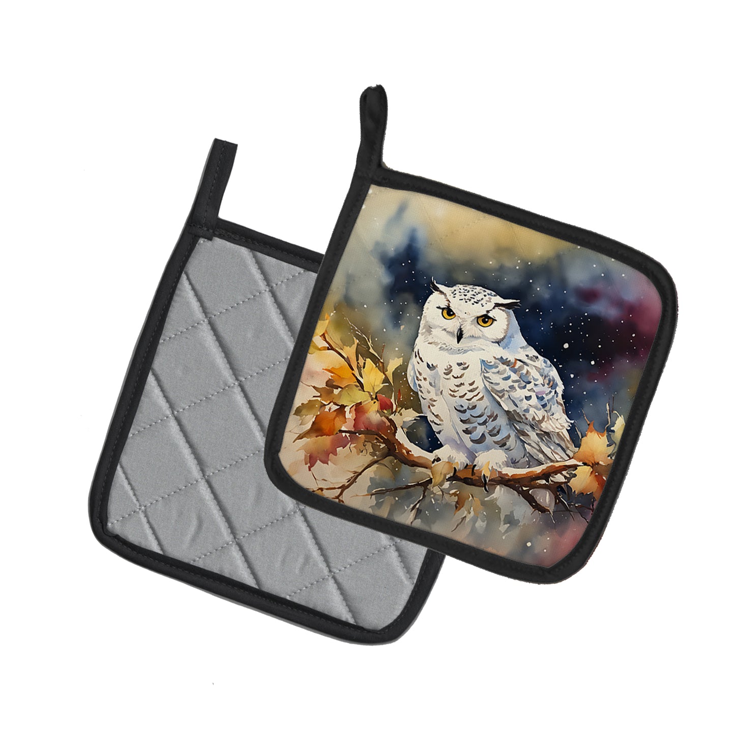 Snowy Owl Pair of Pot Holders