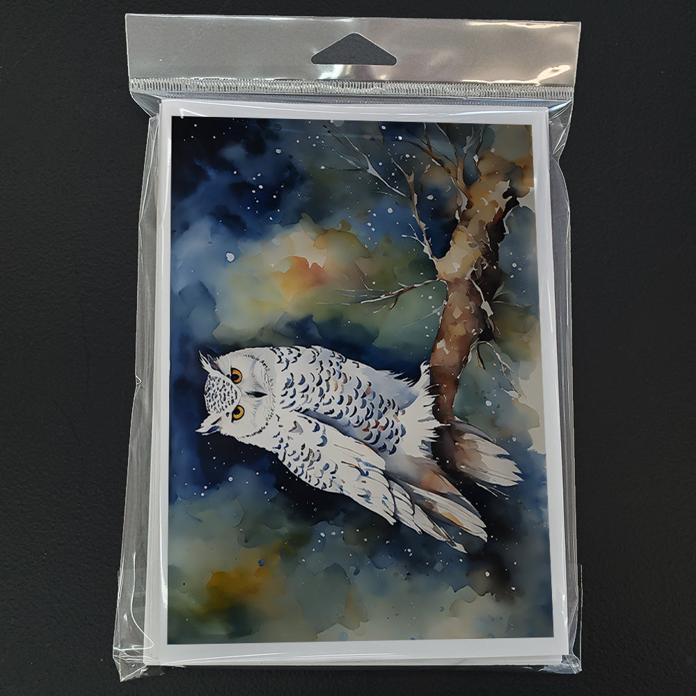 Snowy Owl Greeting Cards Pack of 8