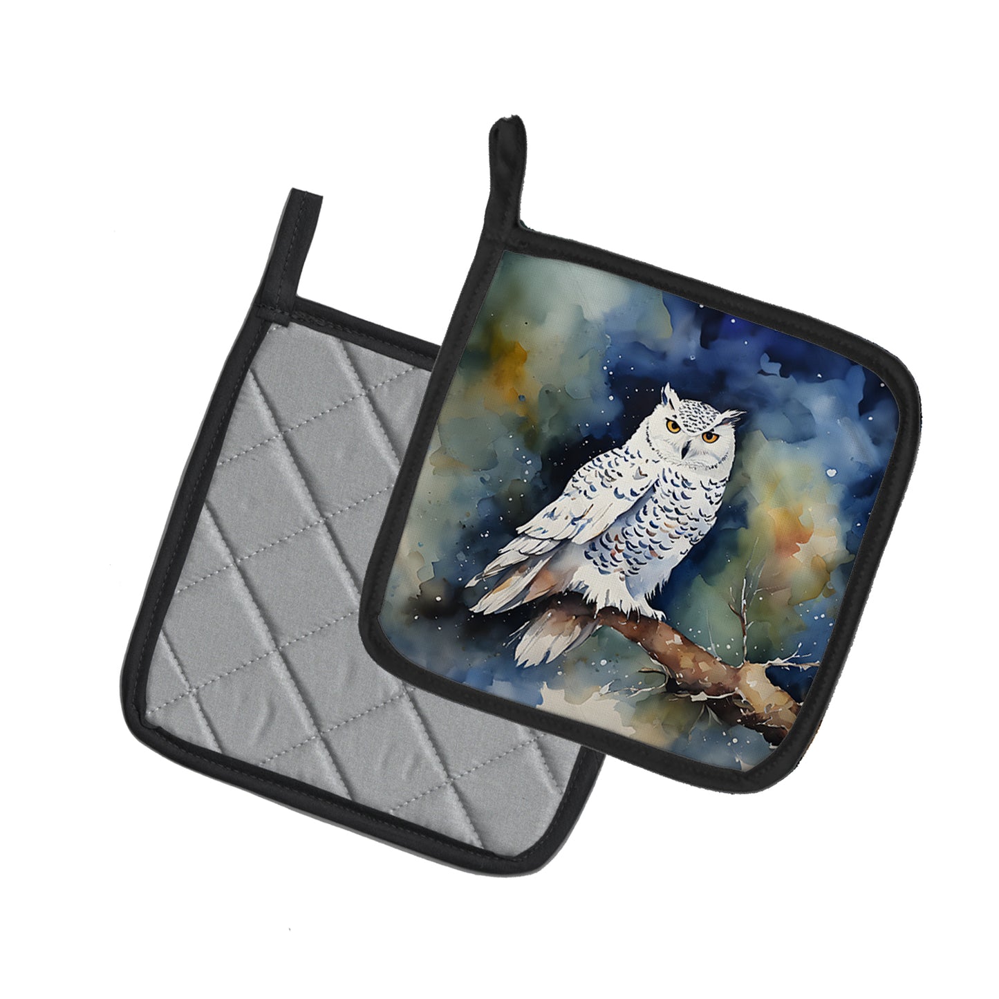 Snowy Owl Pair of Pot Holders