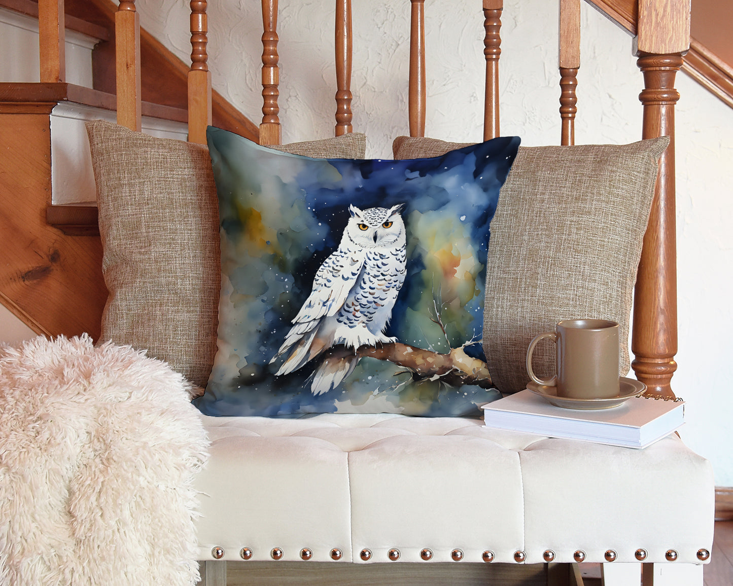 Snowy Owl Throw Pillow