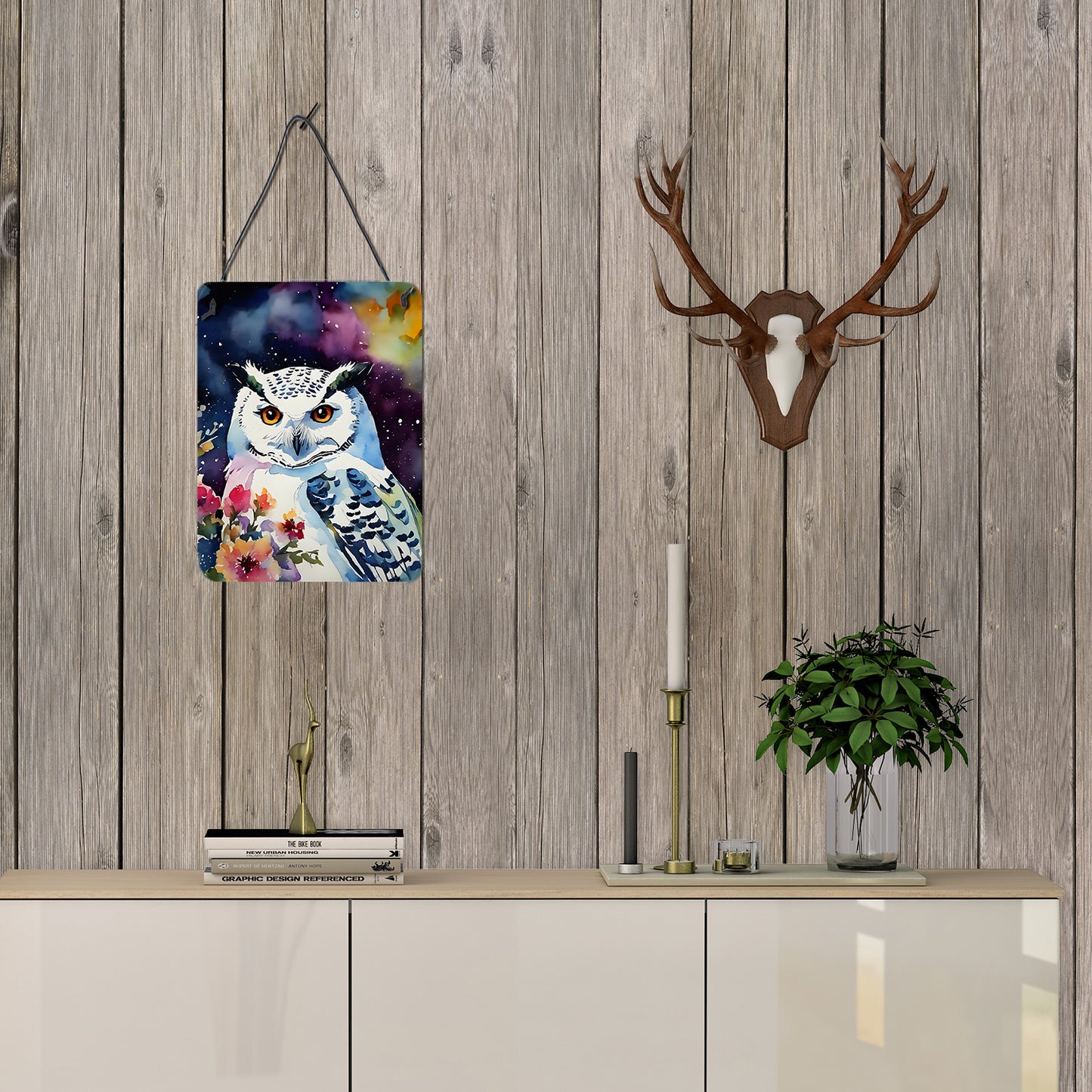 Snowy Owl Wall or Door Hanging Prints