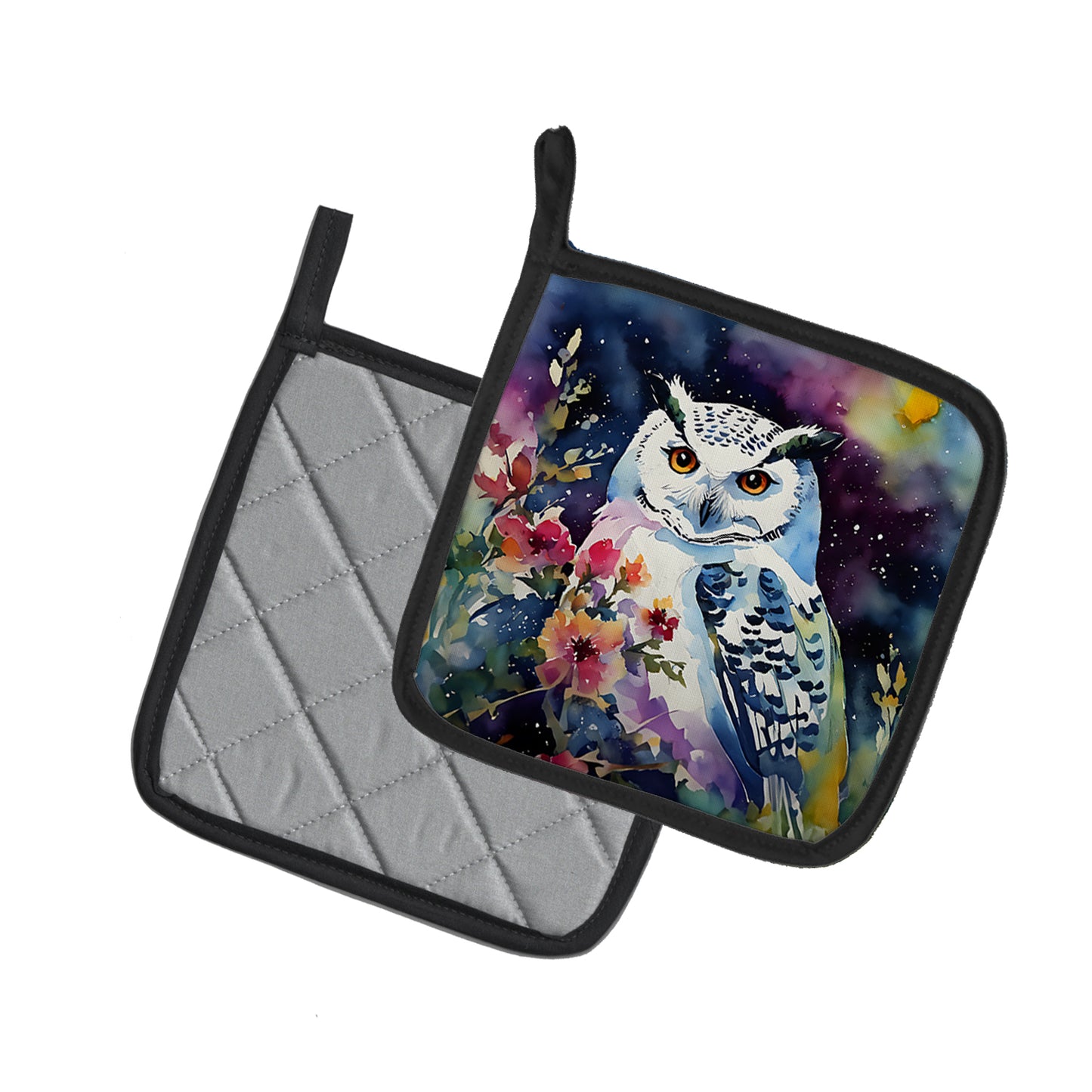 Snowy Owl Pair of Pot Holders