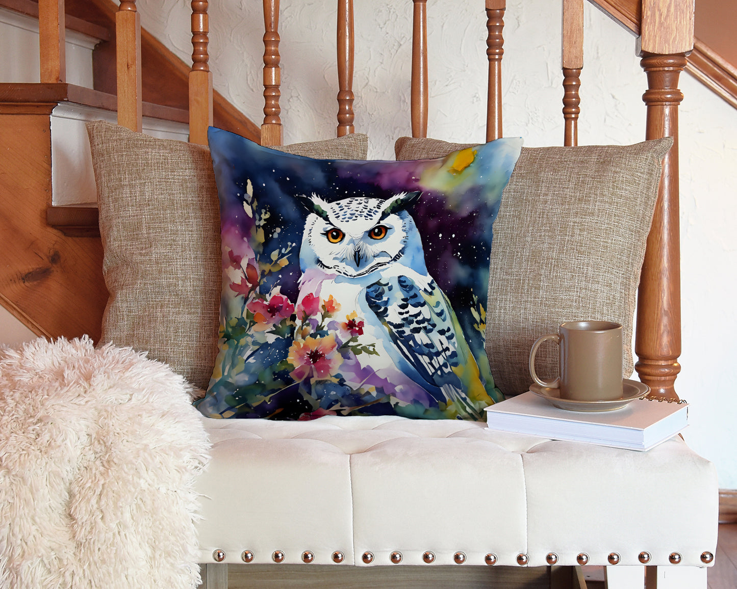 Snowy Owl Throw Pillow