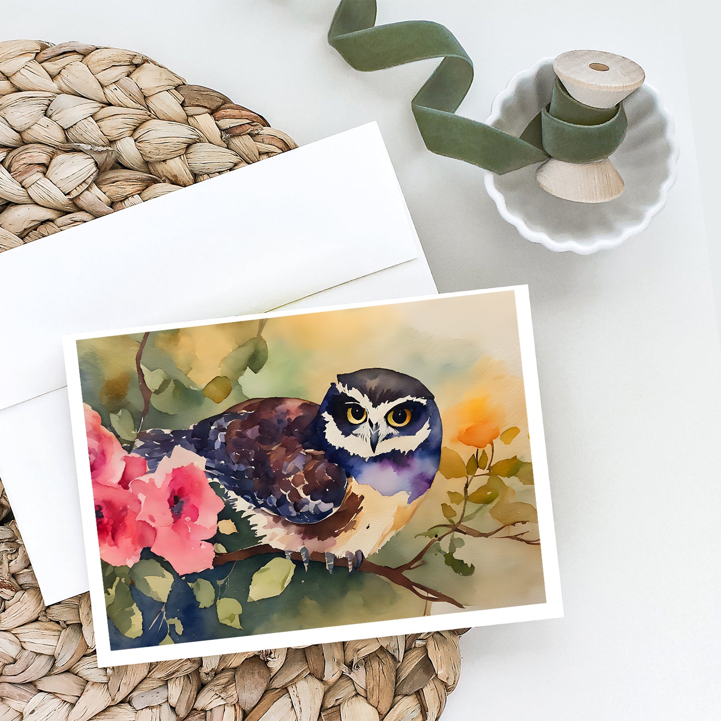 Spectacled Owl Greeting Cards Pack of 8