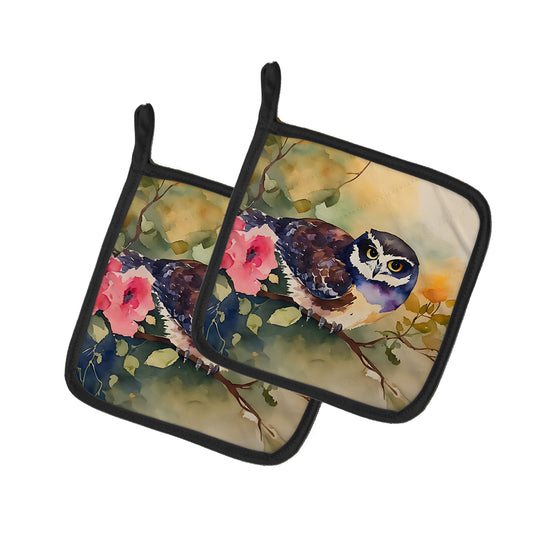 Buy this Spectacled Owl Pair of Pot Holders