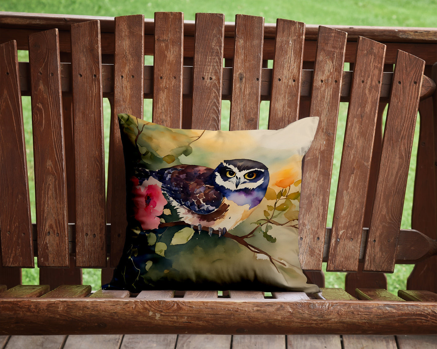 Spectacled Owl Throw Pillow