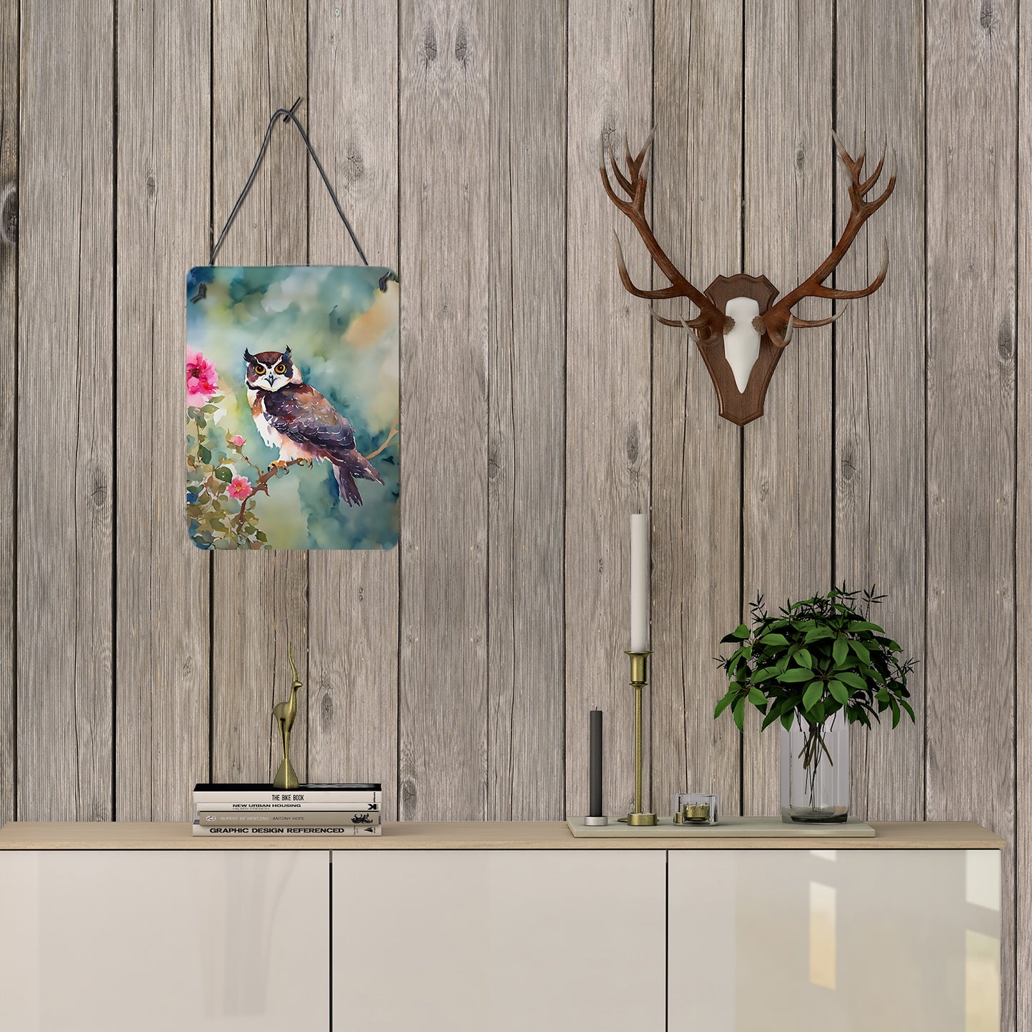 Spectacled Owl Wall or Door Hanging Prints