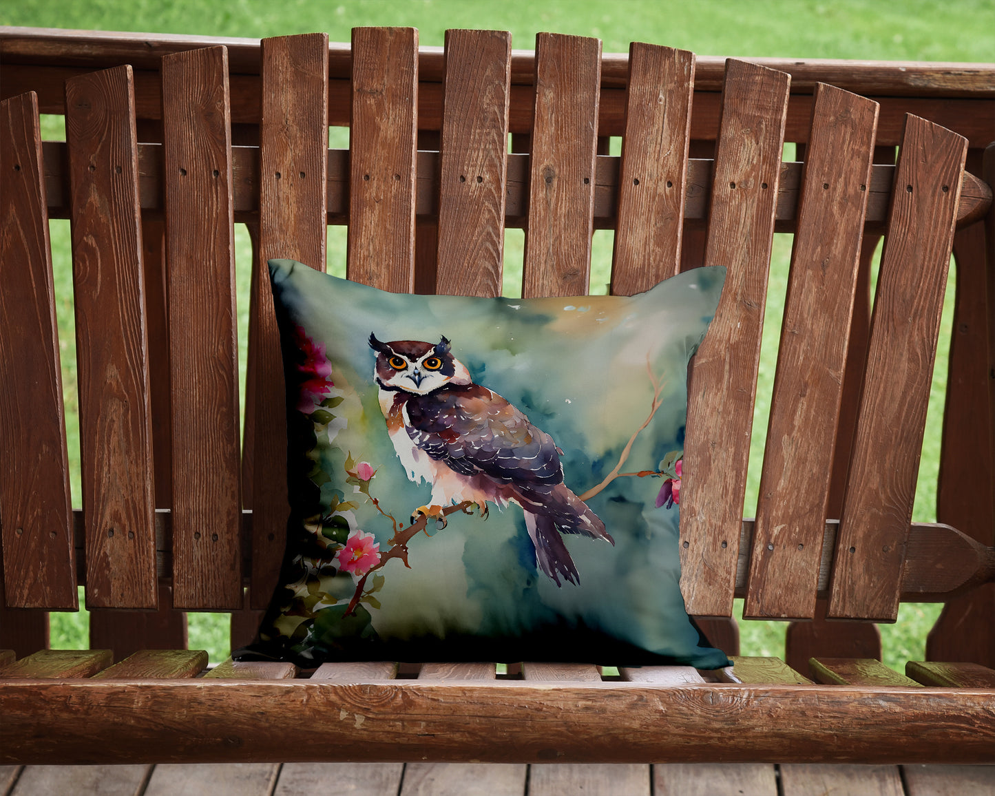 Spectacled Owl Throw Pillow