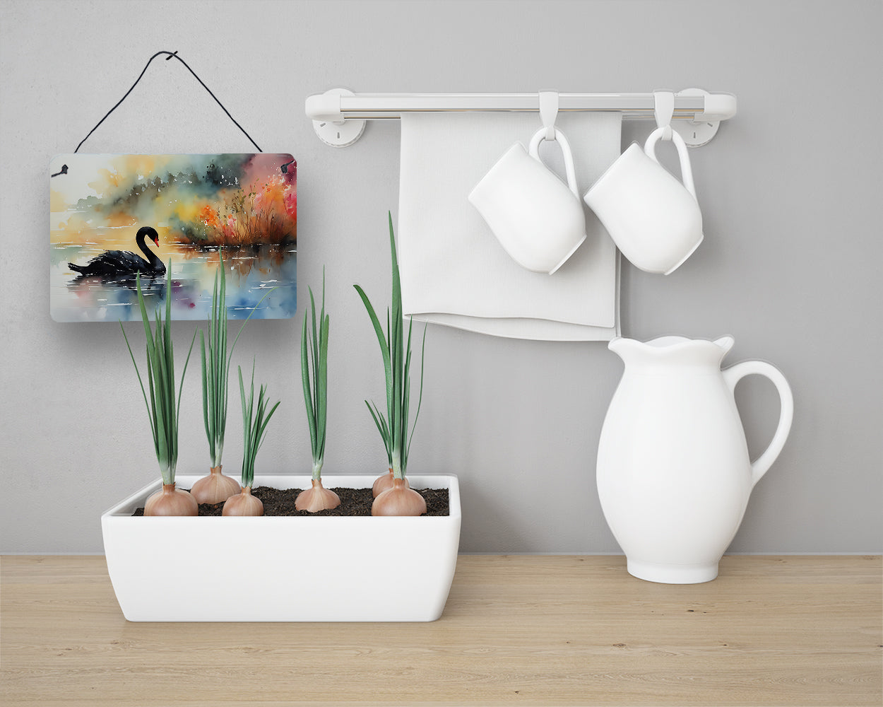 Black Swan Wall or Door Hanging Prints