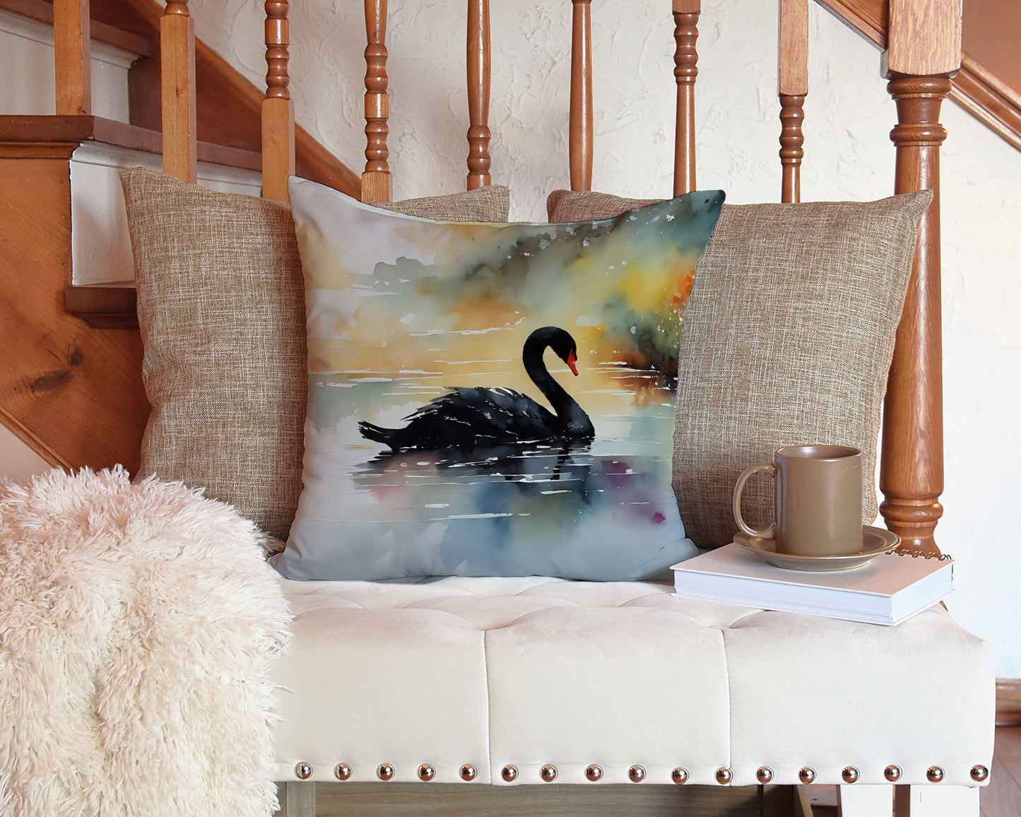 Black Swan Throw Pillow