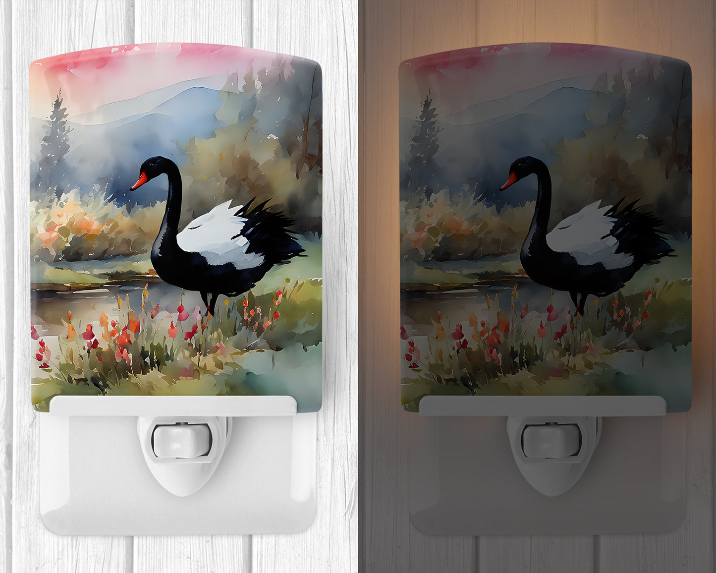 Black Swan Ceramic Night Light