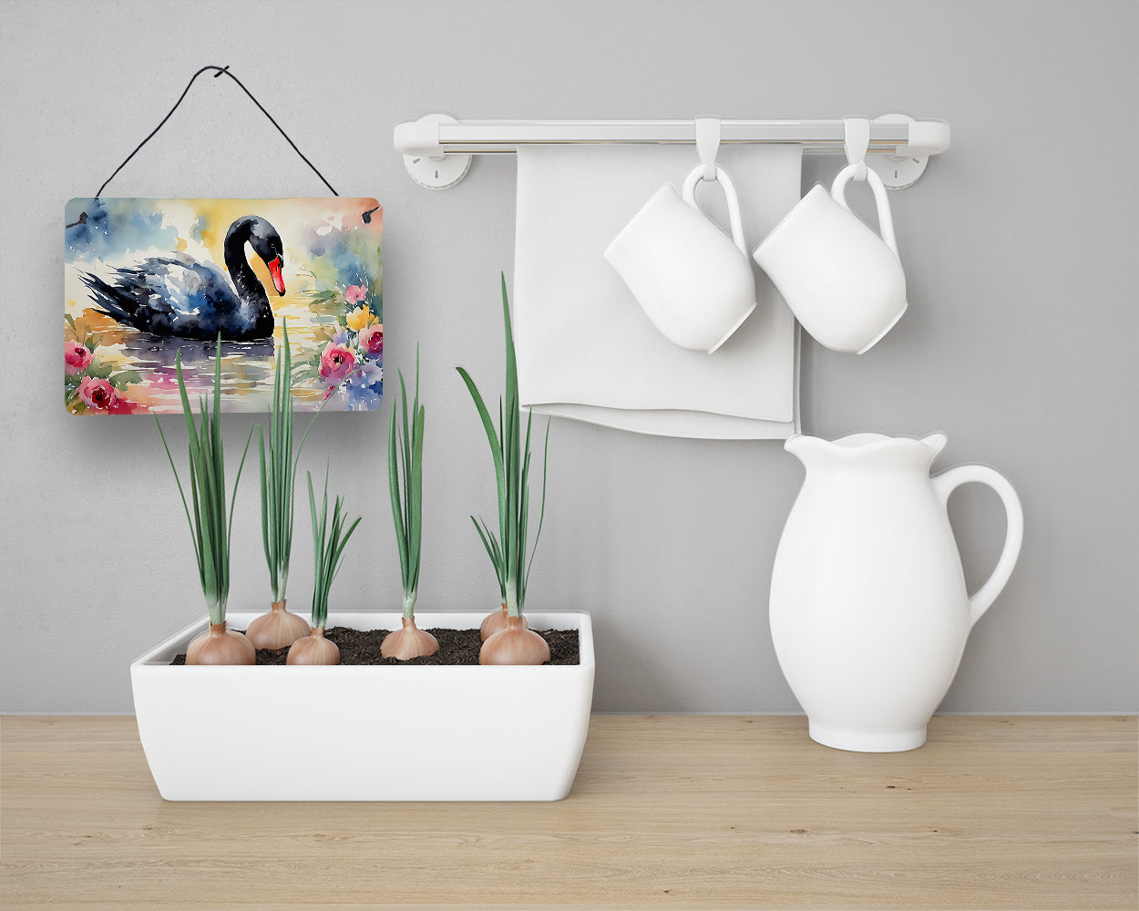 Black Swan Wall or Door Hanging Prints