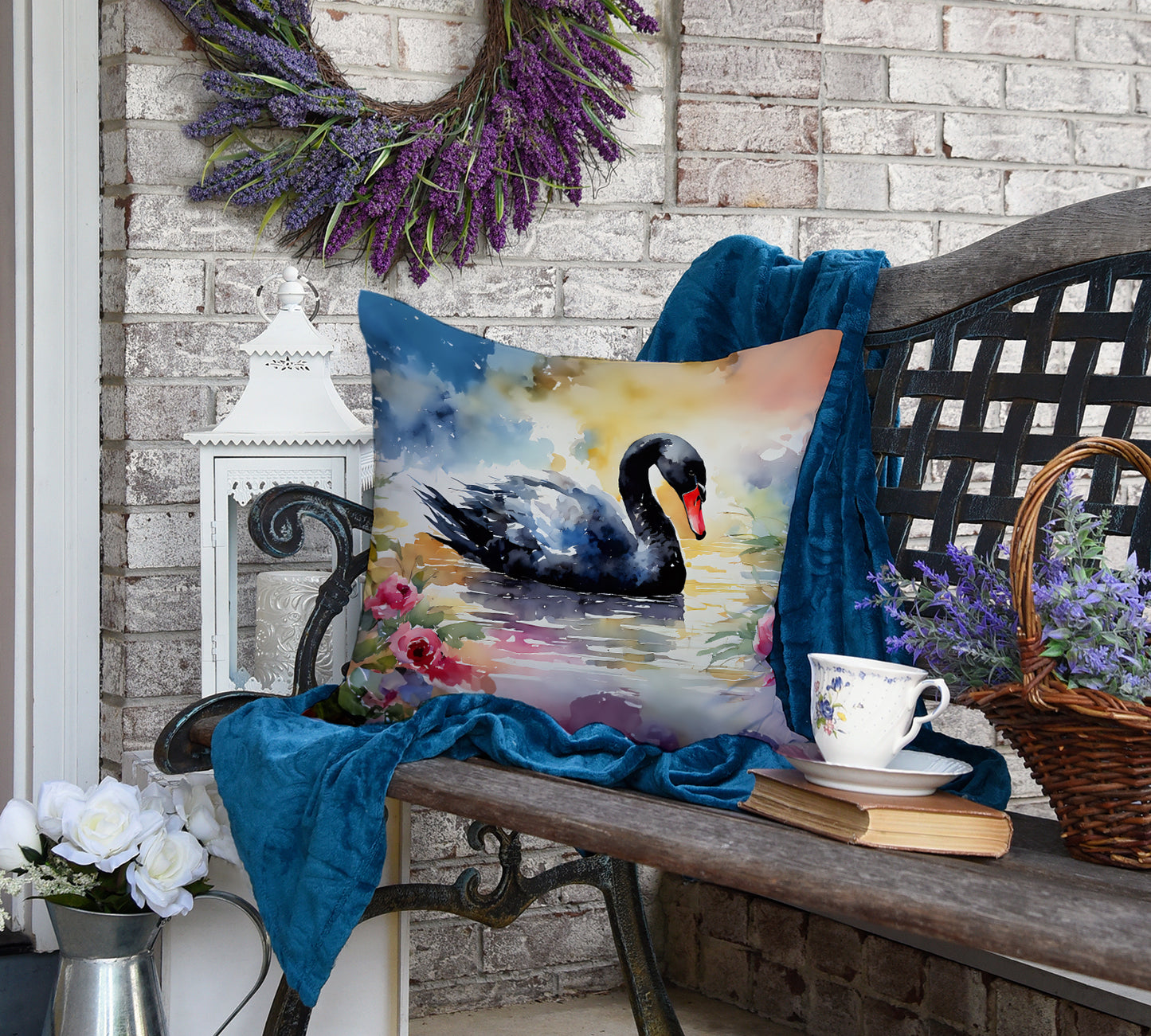 Black Swan Throw Pillow