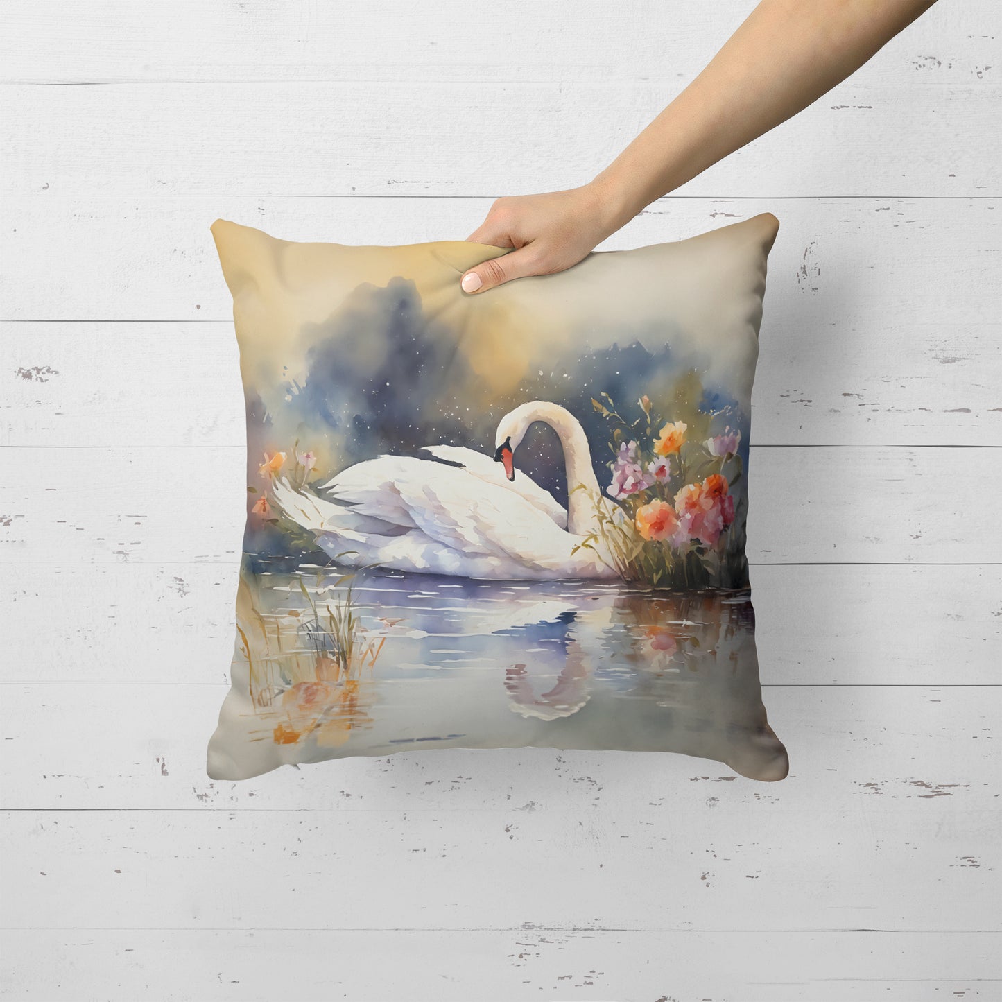 Swan Throw Pillow