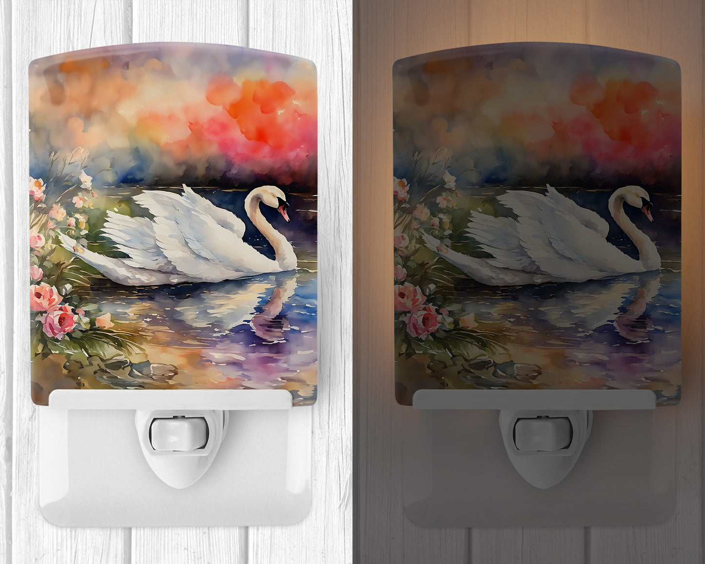 Swan Ceramic Night Light