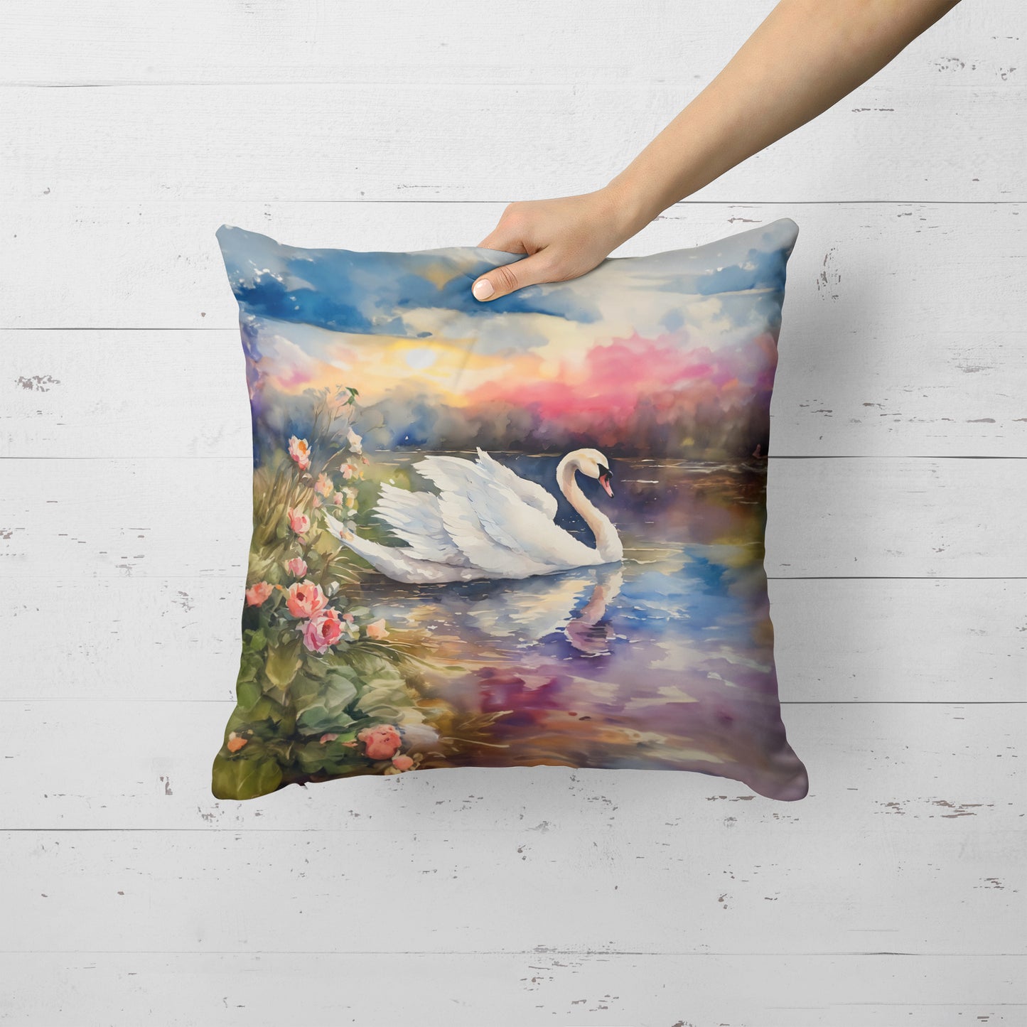 Swan Throw Pillow