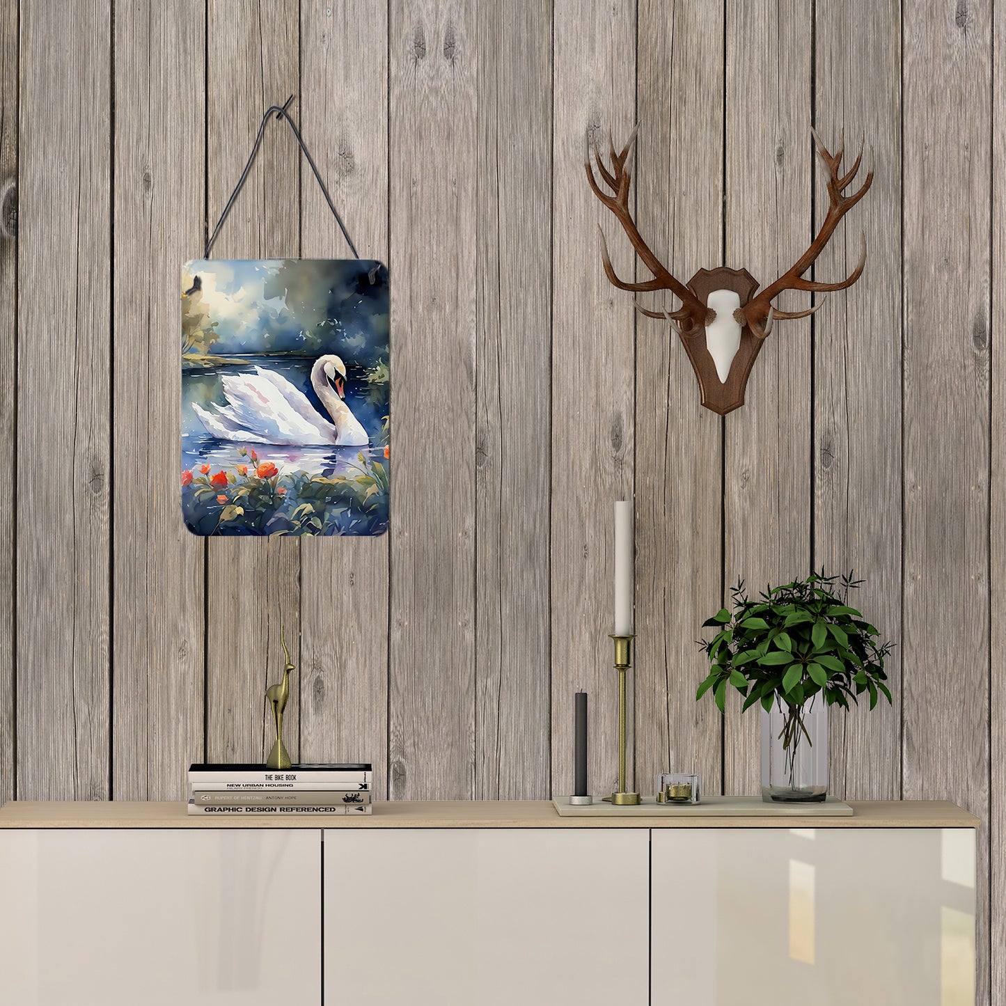 Swan Wall or Door Hanging Prints