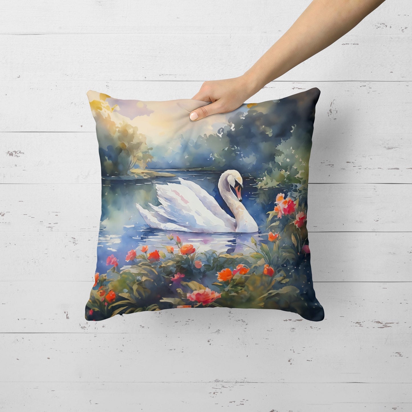 Swan Throw Pillow