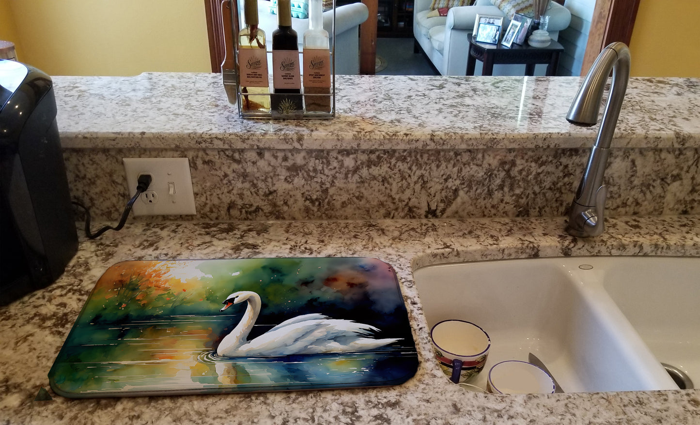 Swan Dish Drying Mat