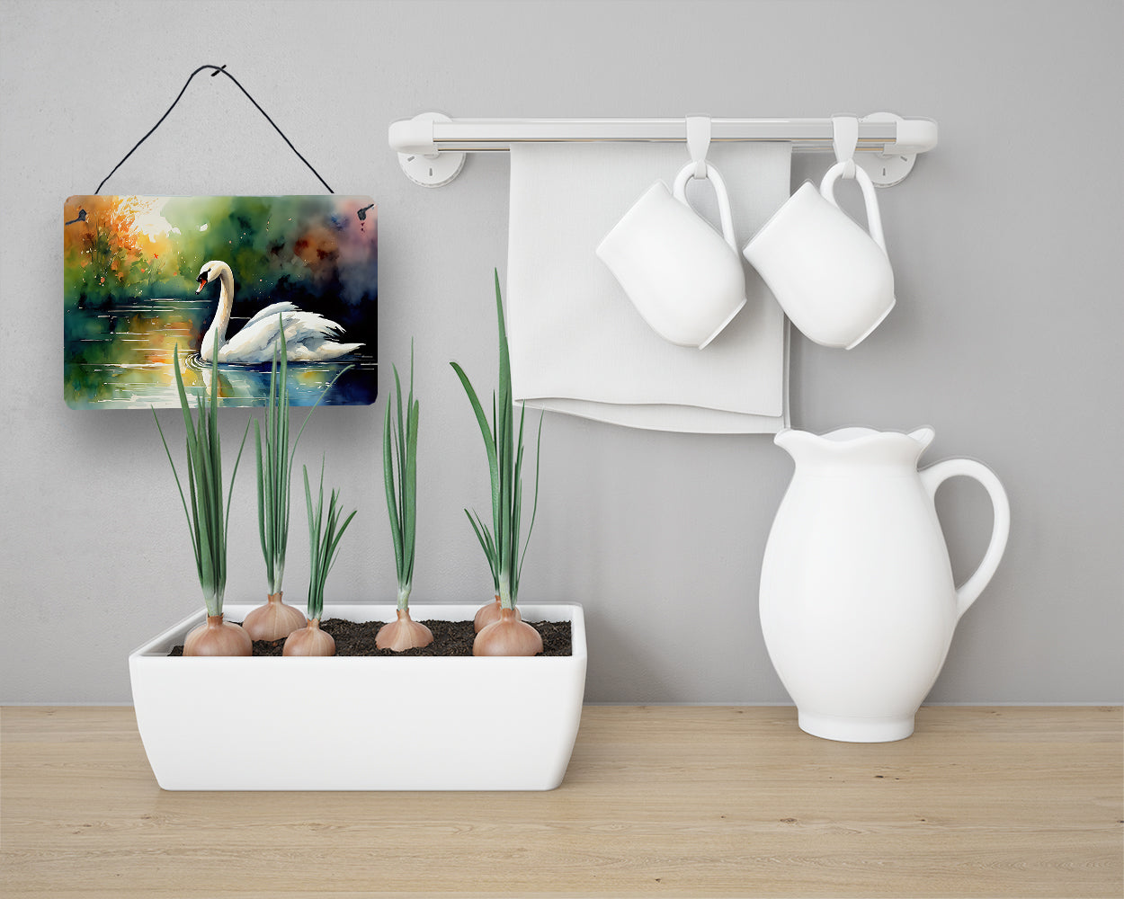 Swan Wall or Door Hanging Prints