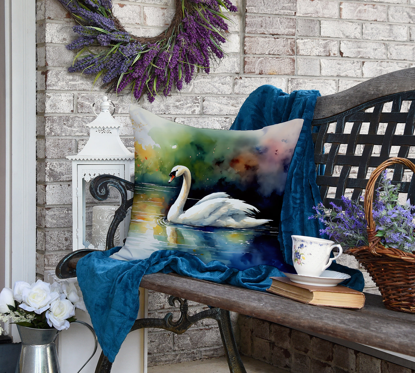 Swan Throw Pillow