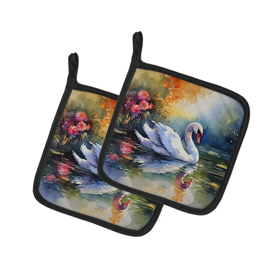 Buy this Swan Pair of Pot Holders