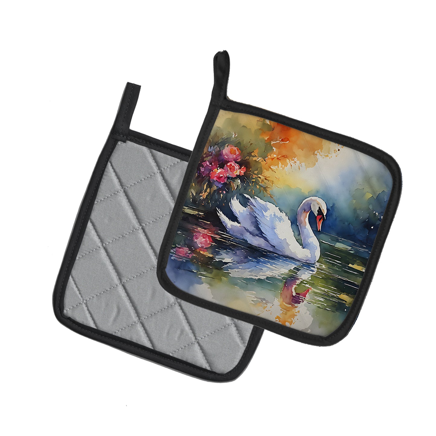 Swan Pair of Pot Holders