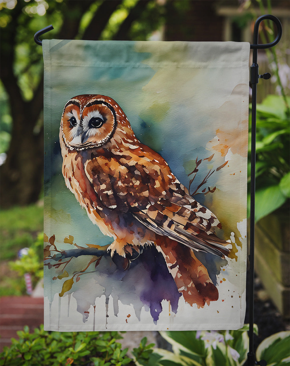 Tawny Owl Garden Flag