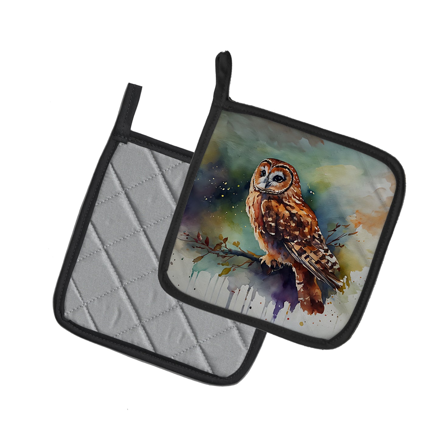 Tawny Owl Pair of Pot Holders