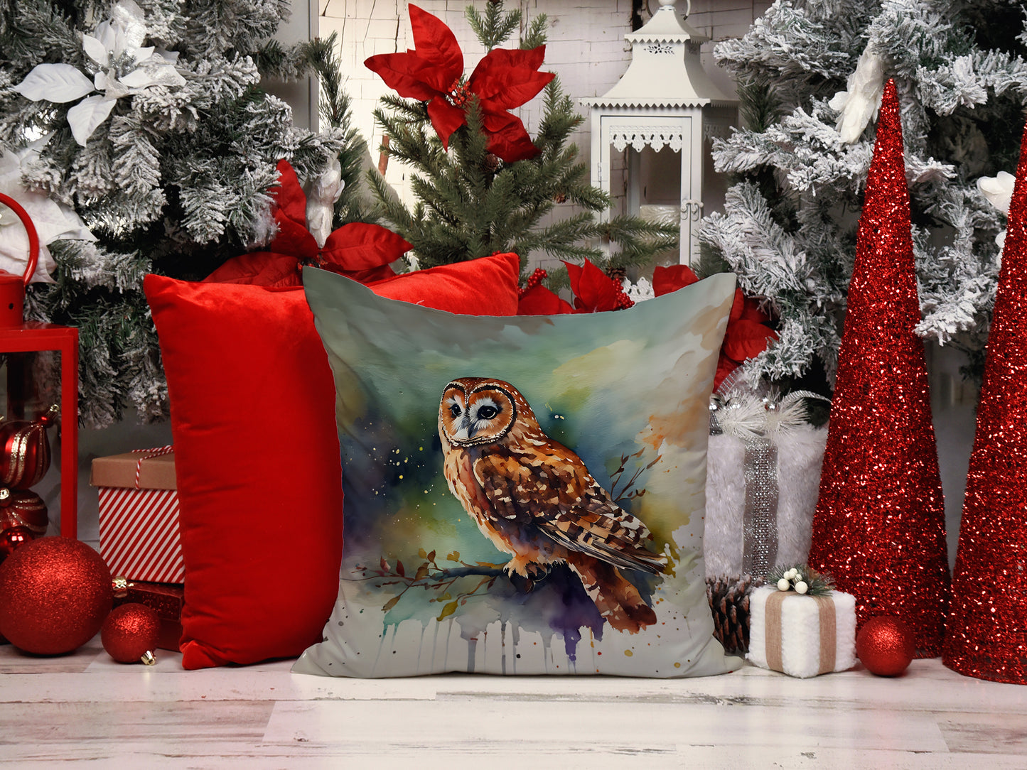 Tawny Owl Throw Pillow