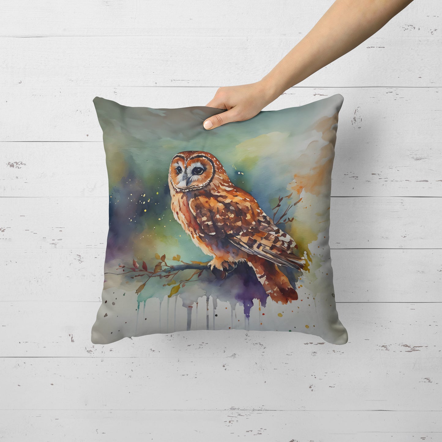 Tawny Owl Throw Pillow