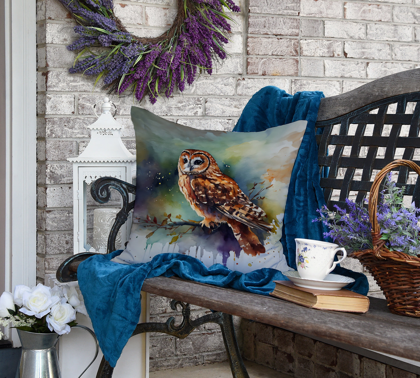 Tawny Owl Throw Pillow