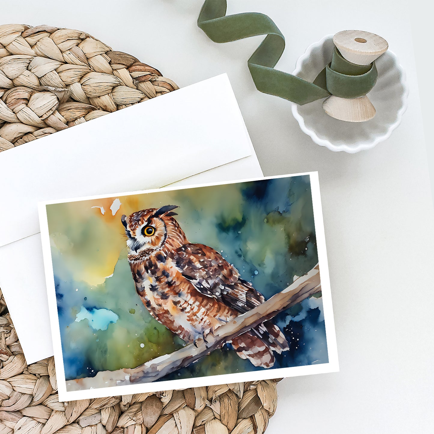 Tawny Owl Greeting Cards Pack of 8