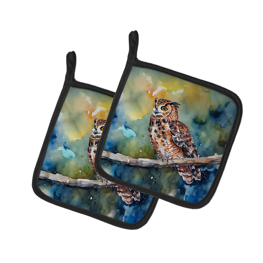 Buy this Tawny Owl Pair of Pot Holders