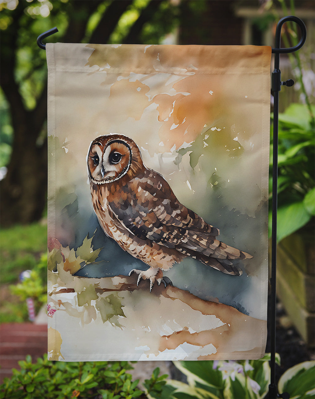 Tawny Owl Garden Flag