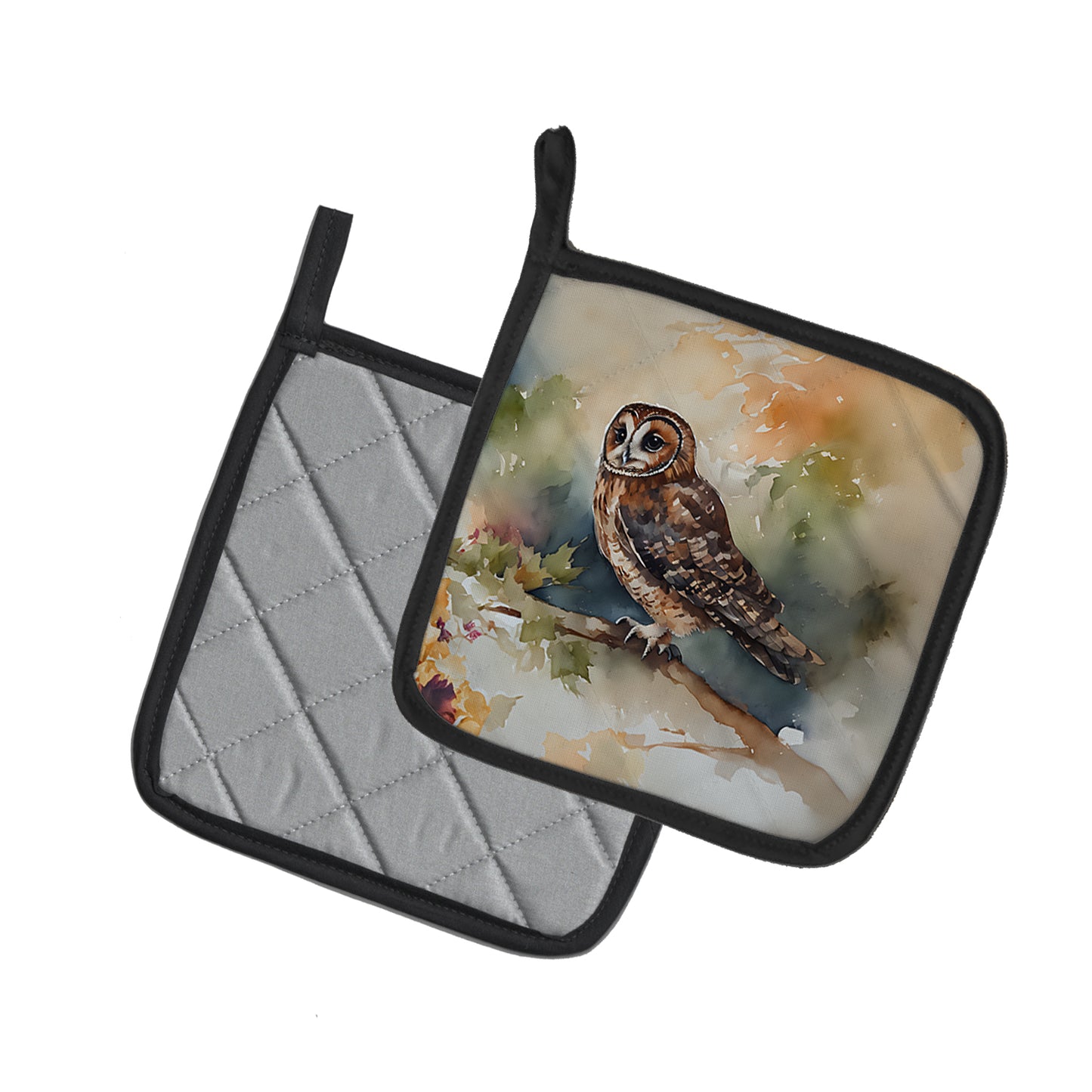 Tawny Owl Pair of Pot Holders