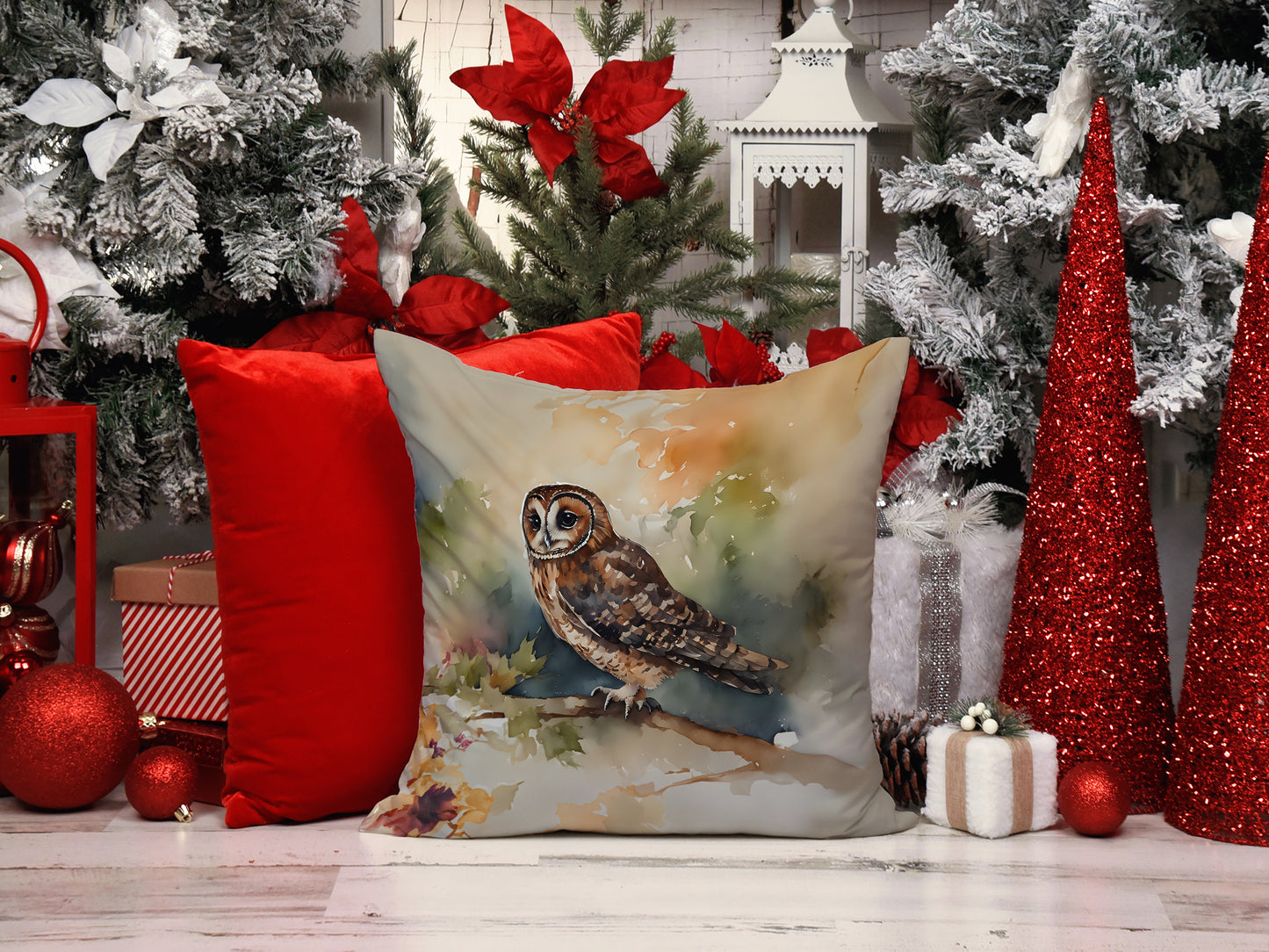 Tawny Owl Throw Pillow