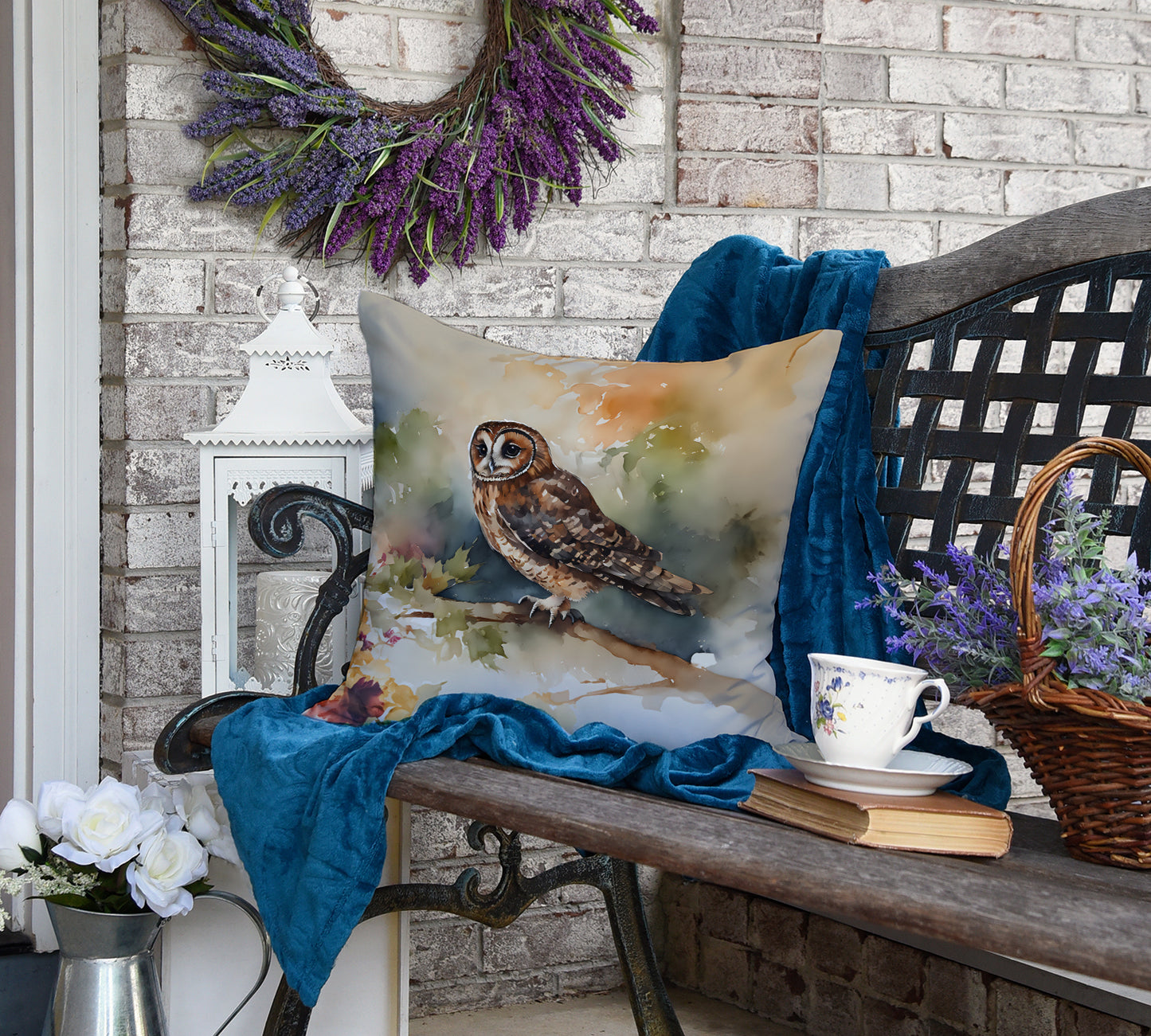 Tawny Owl Throw Pillow