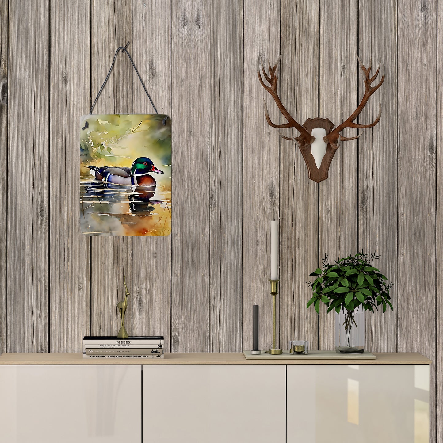 Wood Duck Wall or Door Hanging Prints