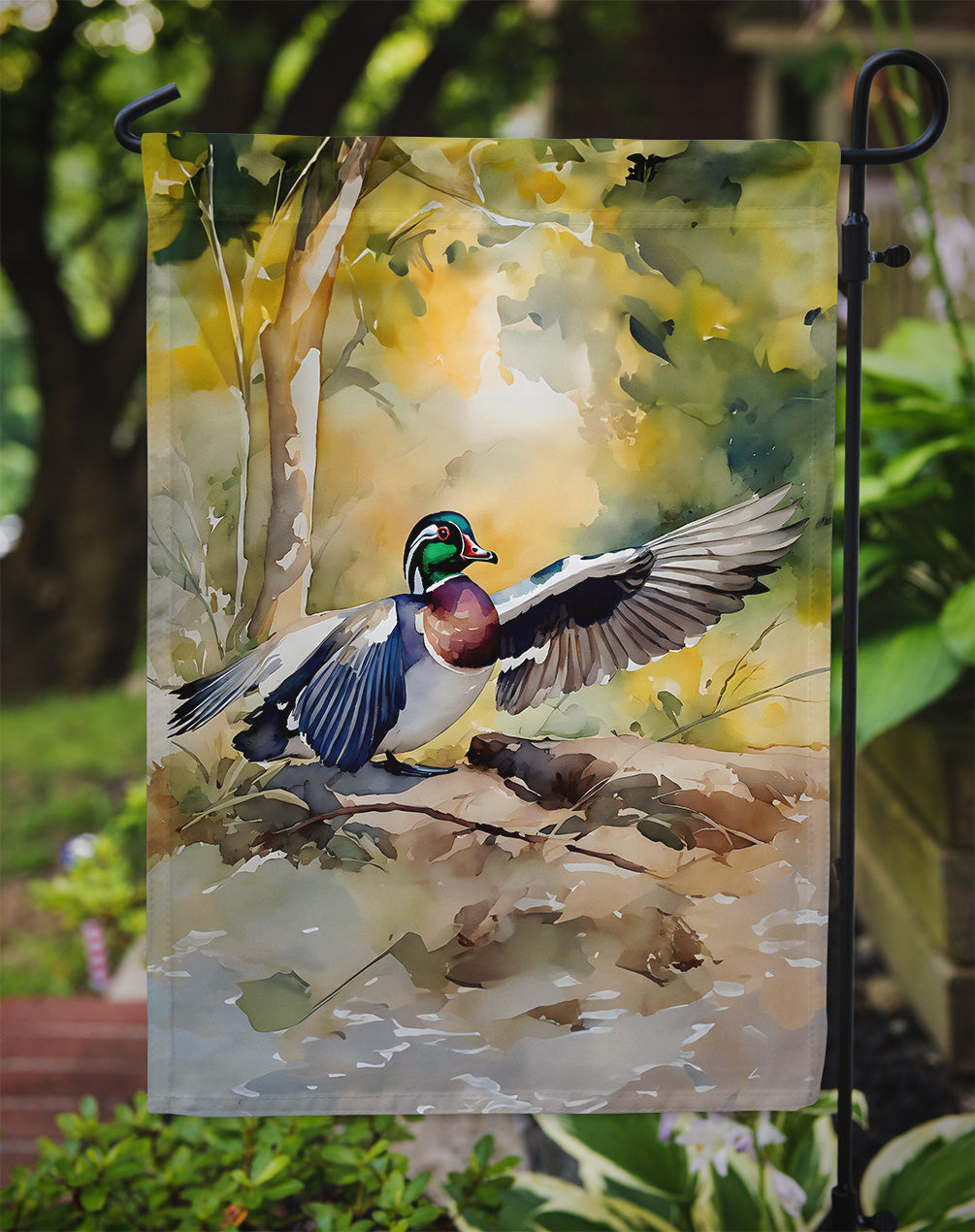 Wood Duck Garden Flag