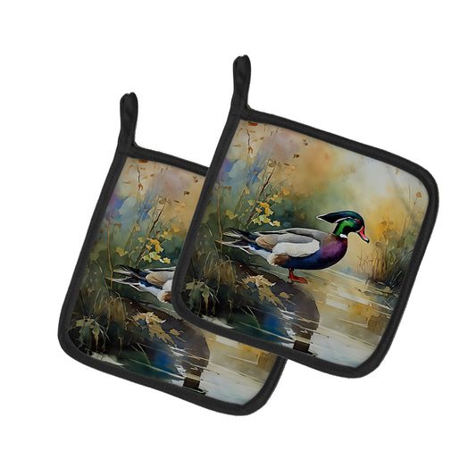 Buy this Wood Duck Pair of Pot Holders