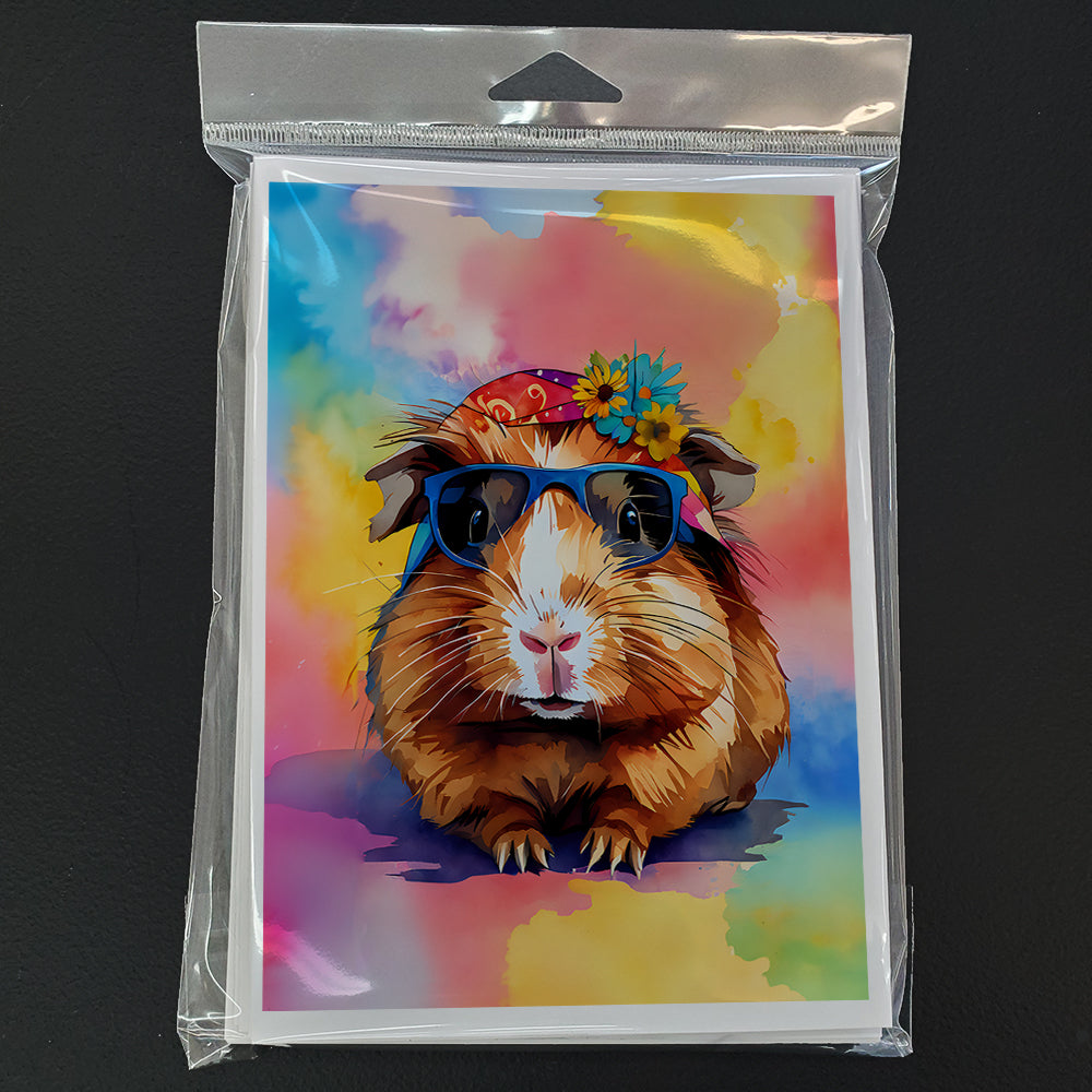 Hippie Animal Guinea Pig Greeting Cards Pack of 8