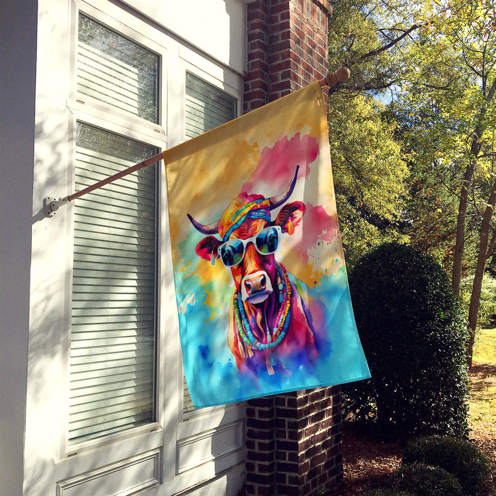 Hippie Animal Cow House Flag