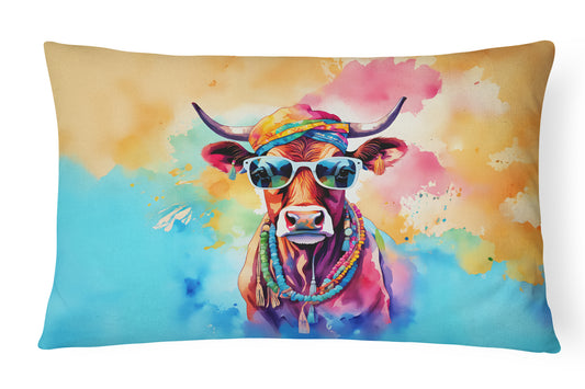 Buy this Hippie Animal Cow Throw Pillow