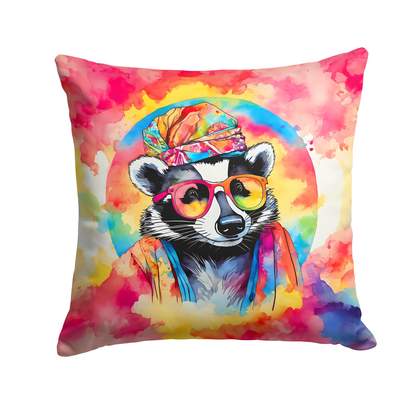 Buy this Hippie Animal Badger Throw Pillow