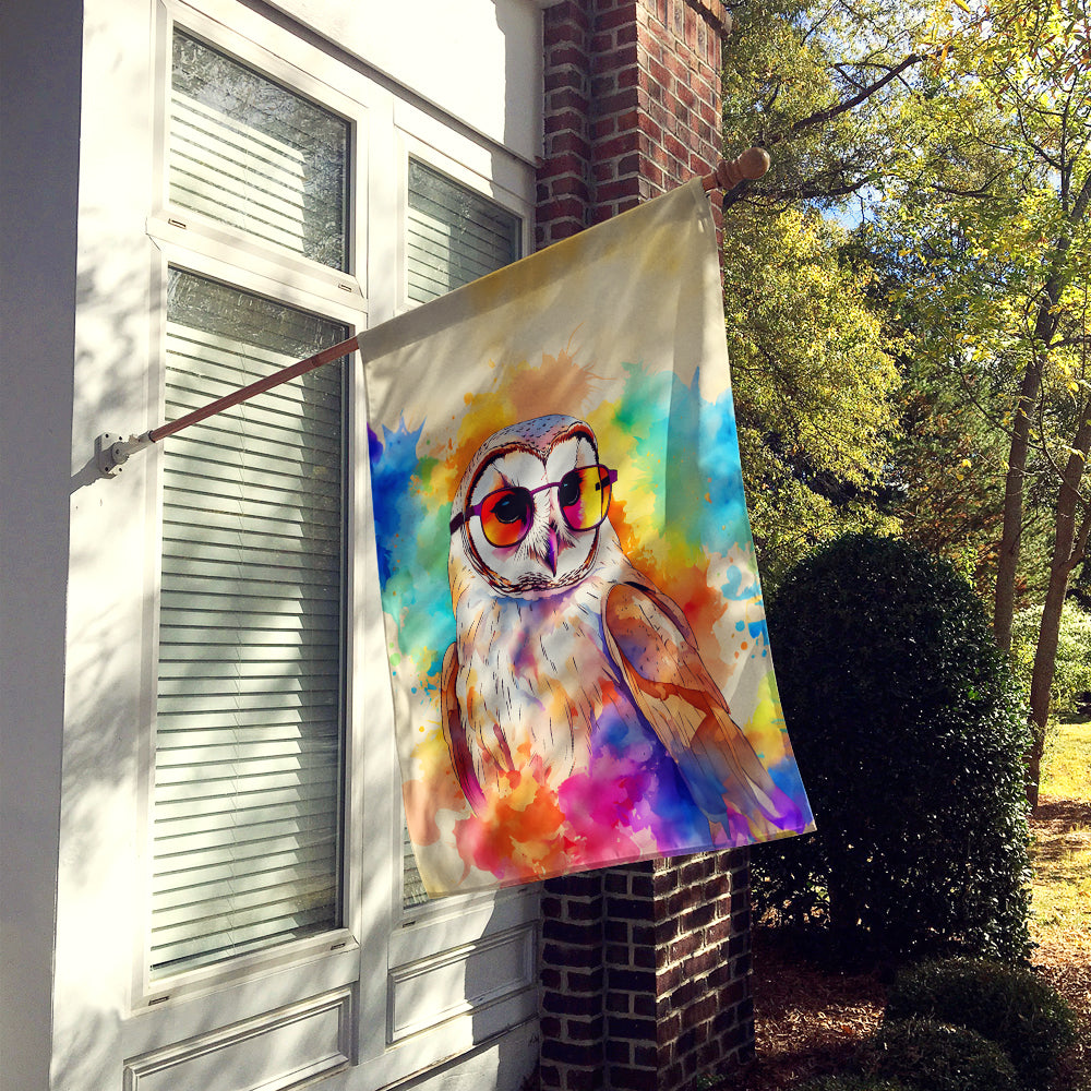 Hippie Animal Barn Owl House Flag